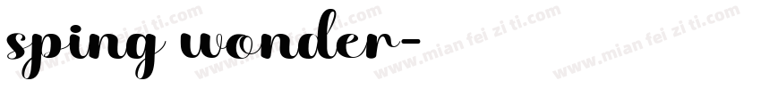 sping wonder字体转换